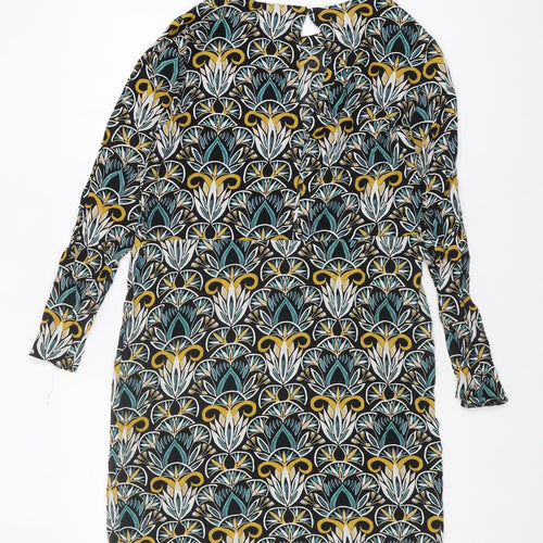 H&M Women's Multicoloured Long Sleeve Dress Size 8