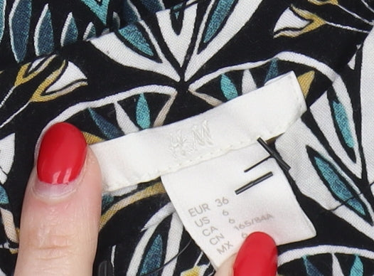 H&M Women's Multicoloured Long Sleeve Dress Size 8