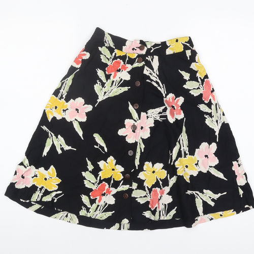 Kimchi Blue Women's Black Floral A-Line Skirt Size S