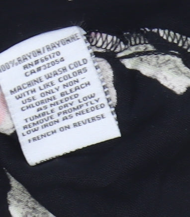 Kimchi Blue Women's Black Floral A-Line Skirt Size S