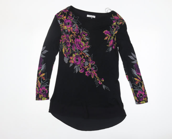 Marks and Spencer Women's Floral Black Blouse Size 10