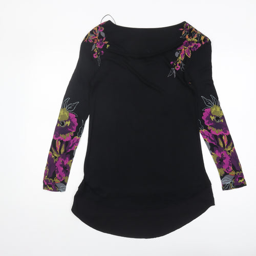 Marks and Spencer Women's Floral Black Blouse Size 10