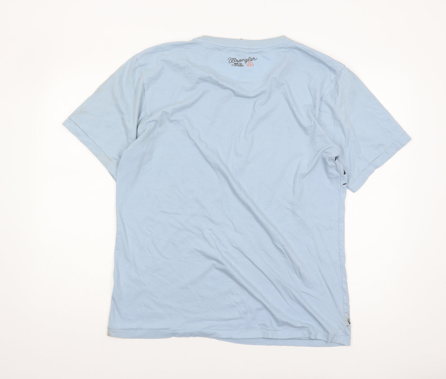 Wrangler Men's Blue Graphic Print T-Shirt XL