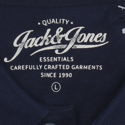 Jack & Jones Men’s Blue Polo Shirt Size L