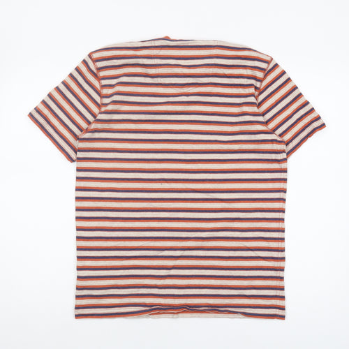 FatFace Men's Multicoloured Striped T-Shirt M