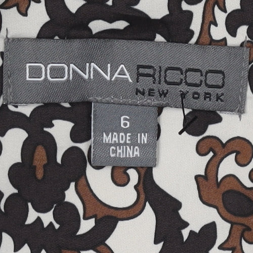 Donna Ricco Women's Black Sheath Dress Size 10 Cowl Neck