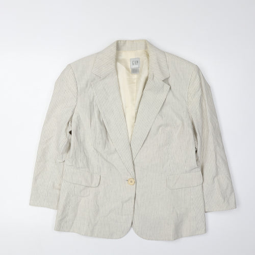 Gap Women's Ivory Blazer UK 16 Regular Lined