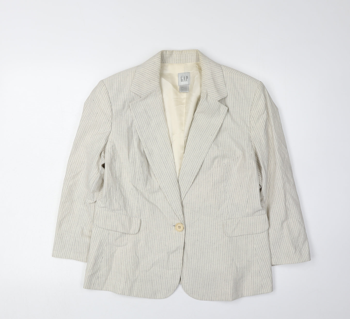 Gap Women's Ivory Blazer UK 16 Regular Lined