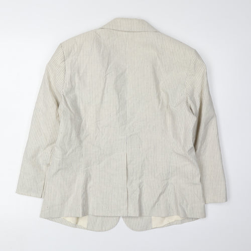 Gap Women's Ivory Blazer UK 16 Regular Lined