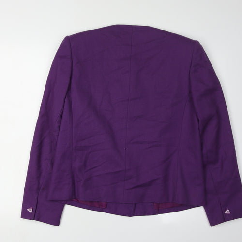 Dereta Women's Purple Wool Blazer Size 14
