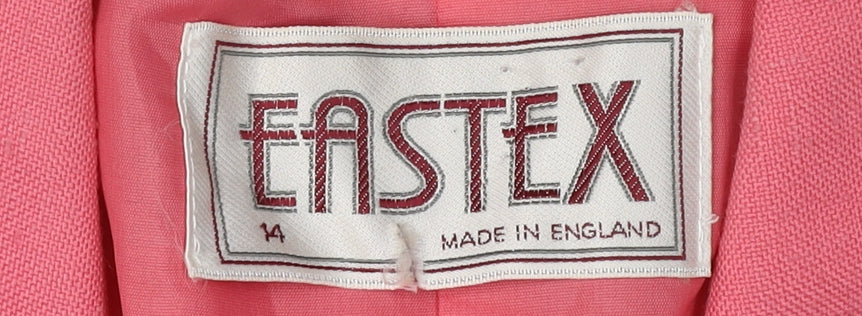 Eastex Women's Pink Blazer Size 14 Modern Style