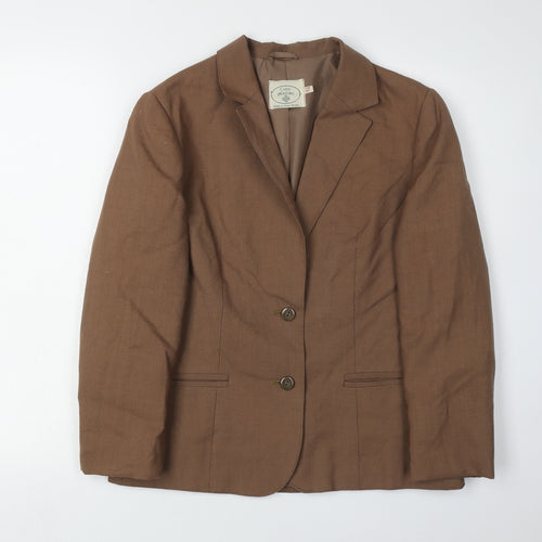 Celtic Woollens Women's Brown Wool Blazer Size 12