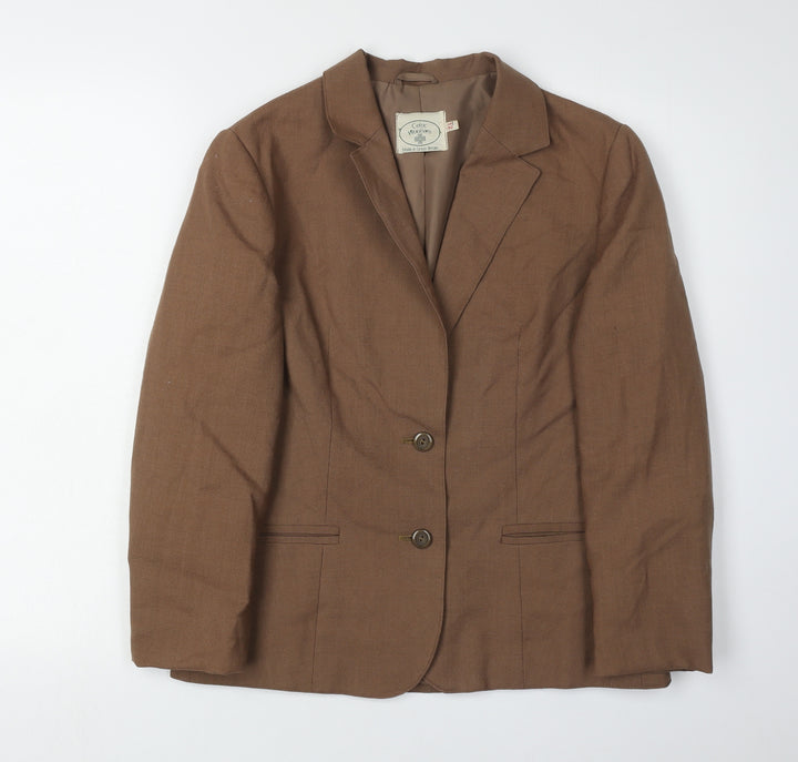 Celtic Woollens Women's Brown Wool Blazer Size 12