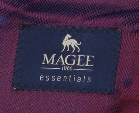 Magee Men's Black Pinstripe Blazer 46 Regular Wool