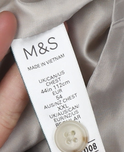 Marks & Spencer Men's Beige Linen Waistcoat 44R
