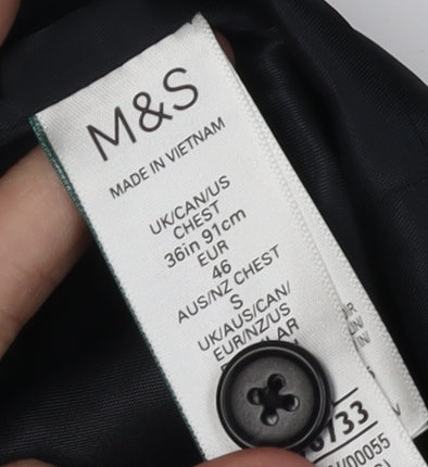 Marks and Spencer Men's Black Waistcoat, Size 36R