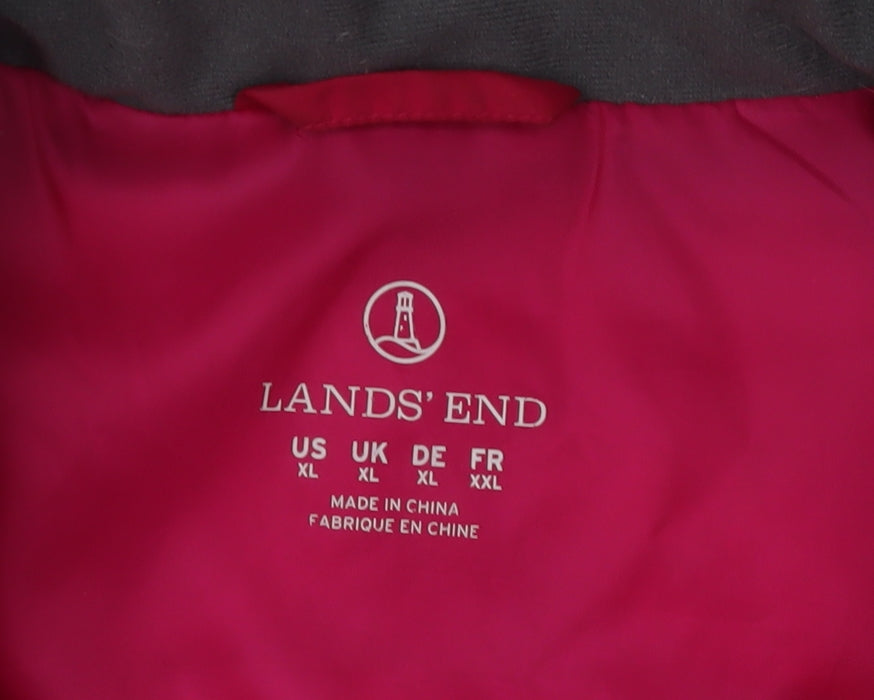 Lands' End Women's Pink XL Puffer Waistcoat