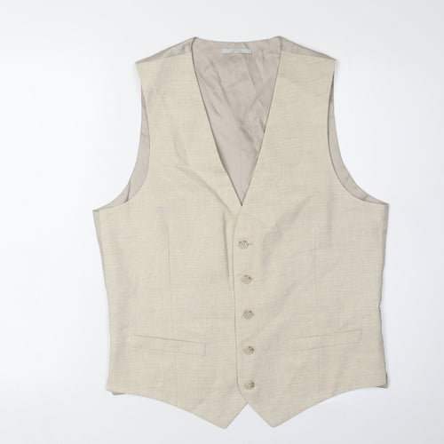 Marks and Spencer Men's Beige Waistcoat 38R
