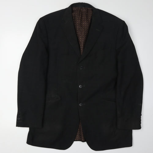 Marks and Spencer Men's Black Blazer, Size 42R