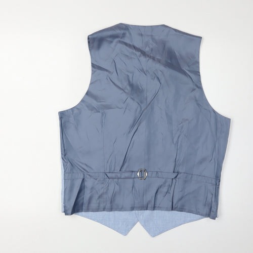 Marks and Spencer Men's Blue Linen Waistcoat 42R