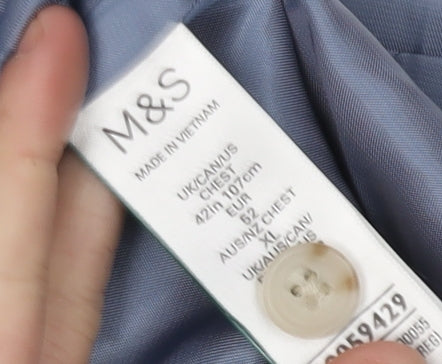 Marks and Spencer Men's Blue Linen Waistcoat 42R