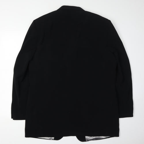 Hugo James Men's Black Tuxedo Blazer 44L - Formal Polyester