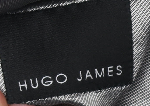 Hugo James Men's Black Tuxedo Blazer 44L - Formal Polyester