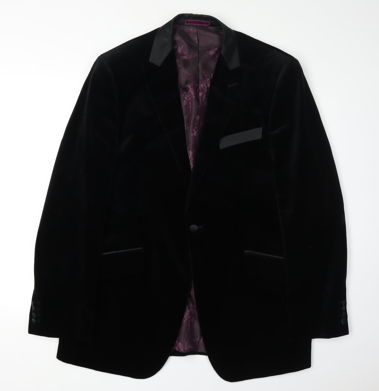 Marks and Spencer Men's Black Velvet Blazer 42L