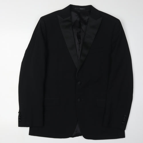 Moss Esq. Men's Black Tuxedo Blazer 40R Shawl Lapel Formal