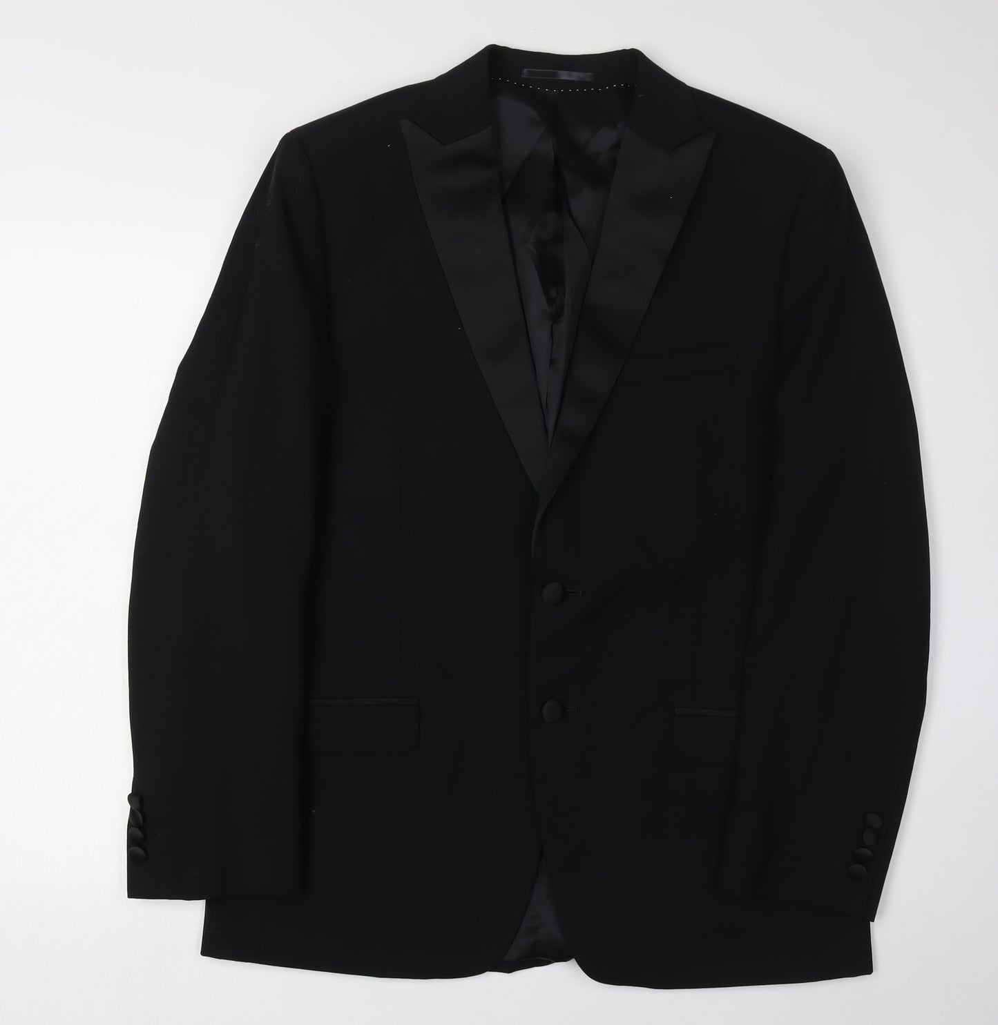 Moss Esq. Men's Black Tuxedo Blazer 40R Shawl Lapel Formal
