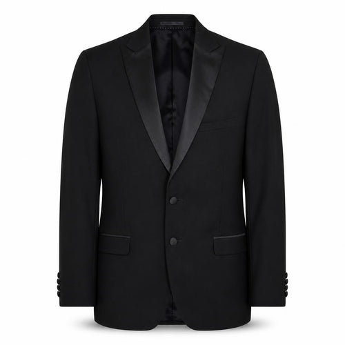 Moss Esq. Men's Black Tuxedo Blazer 40R Shawl Lapel Formal