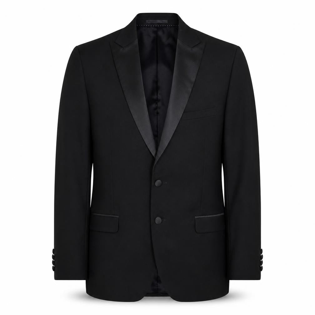 Moss Esq. Men's Black Tuxedo Blazer 40R Shawl Lapel Formal