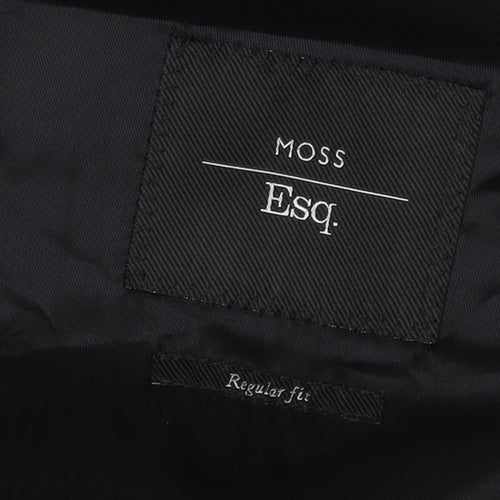Moss Esq. Men's Black Tuxedo Blazer 40R Shawl Lapel Formal