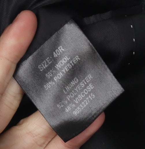 Moss Esq. Men's Black Tuxedo Blazer 40R Shawl Lapel Formal