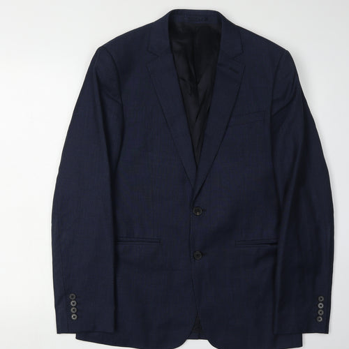Jaeger Men's Blue Blazer, Size 38R Two-Button Formal Jacket