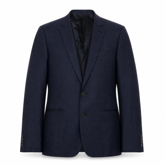 Front view of Jaeger Men's Blue Blazer, size 38R, Two-Button Formal Jacket