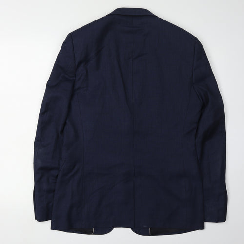 Jaeger Men's Blue Blazer, Size 38R Two-Button Formal Jacket