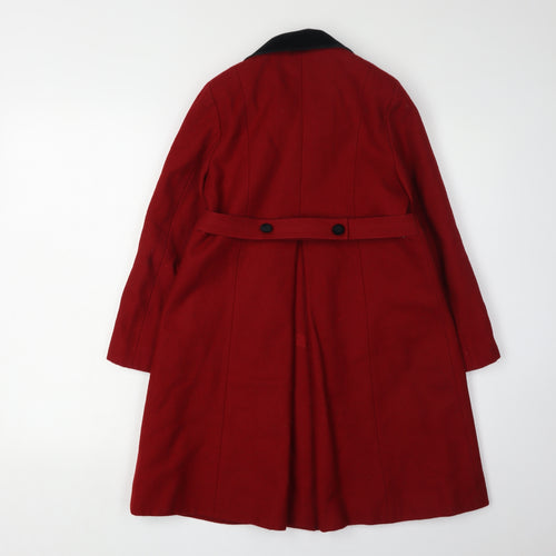 Trotters Girls Red Wool Long Coat 8-9 Years