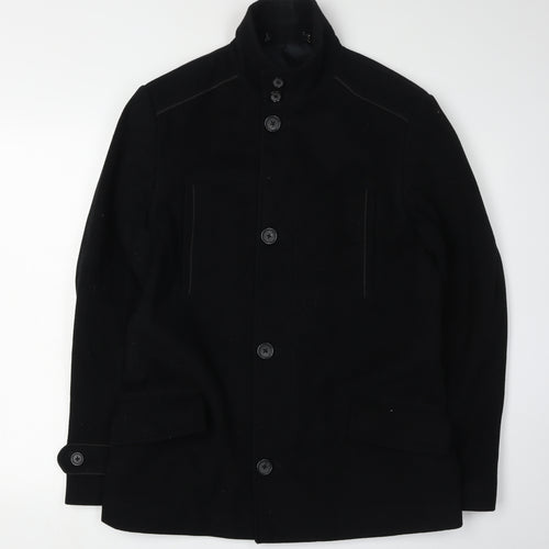 Charlton Gray Men's Black Wool Blend Coat Size S