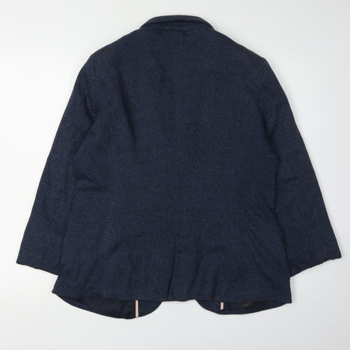 Next Women's Blue Blazer Size 16 - Classic Tweed