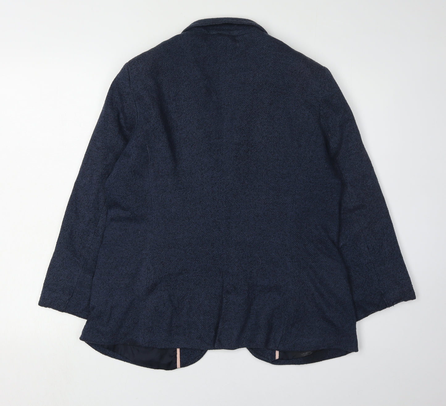 Next Women's Blue Blazer Size 16 - Classic Tweed