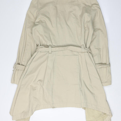 ASOS Women's Beige Trench Coat Size 12 Belted Long