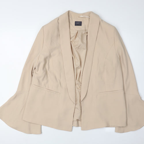 Marks and Spencer Beige Women's Blazer Size 16