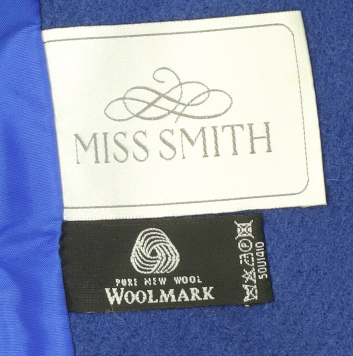 Miss Smith Women's Blue Pea Coat Size 16 - Elegant & Warm