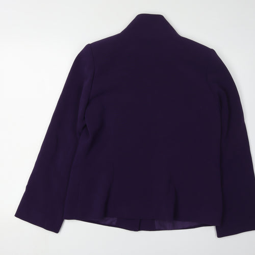 Savoir Women's Purple Mid-Length Button Jacket - Size 12