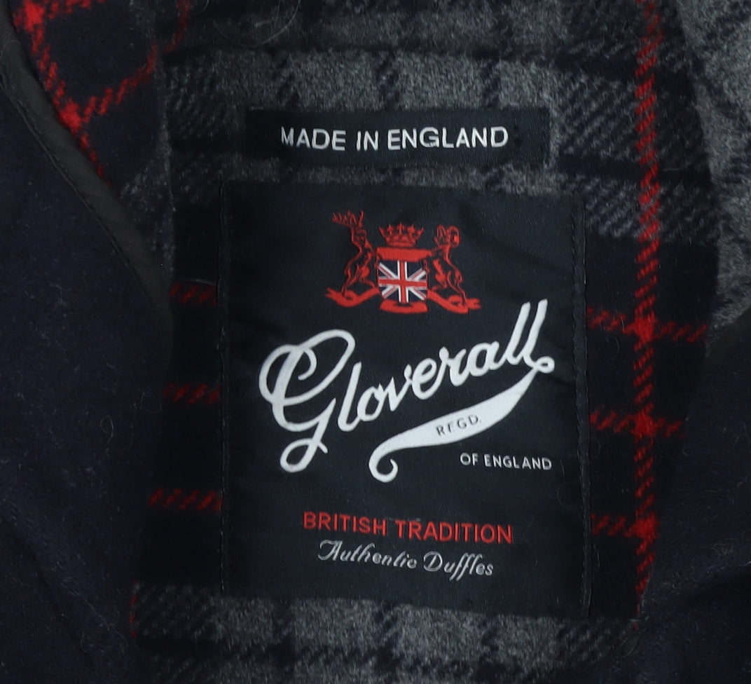 Gloverall Men's Black Hooded Duffle Coat 42 Regular