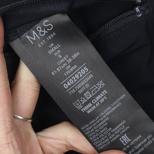 Marks and Spencer Men's Black Hooded Parka Jacket S