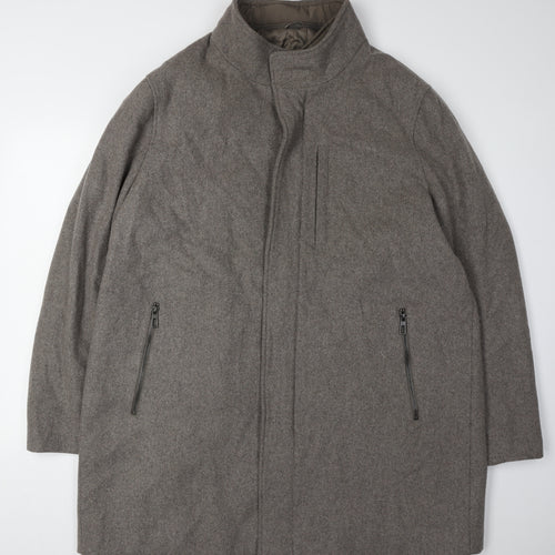 Marks and Spencer Men's Grey 3XL Overcoat - New With Tags
