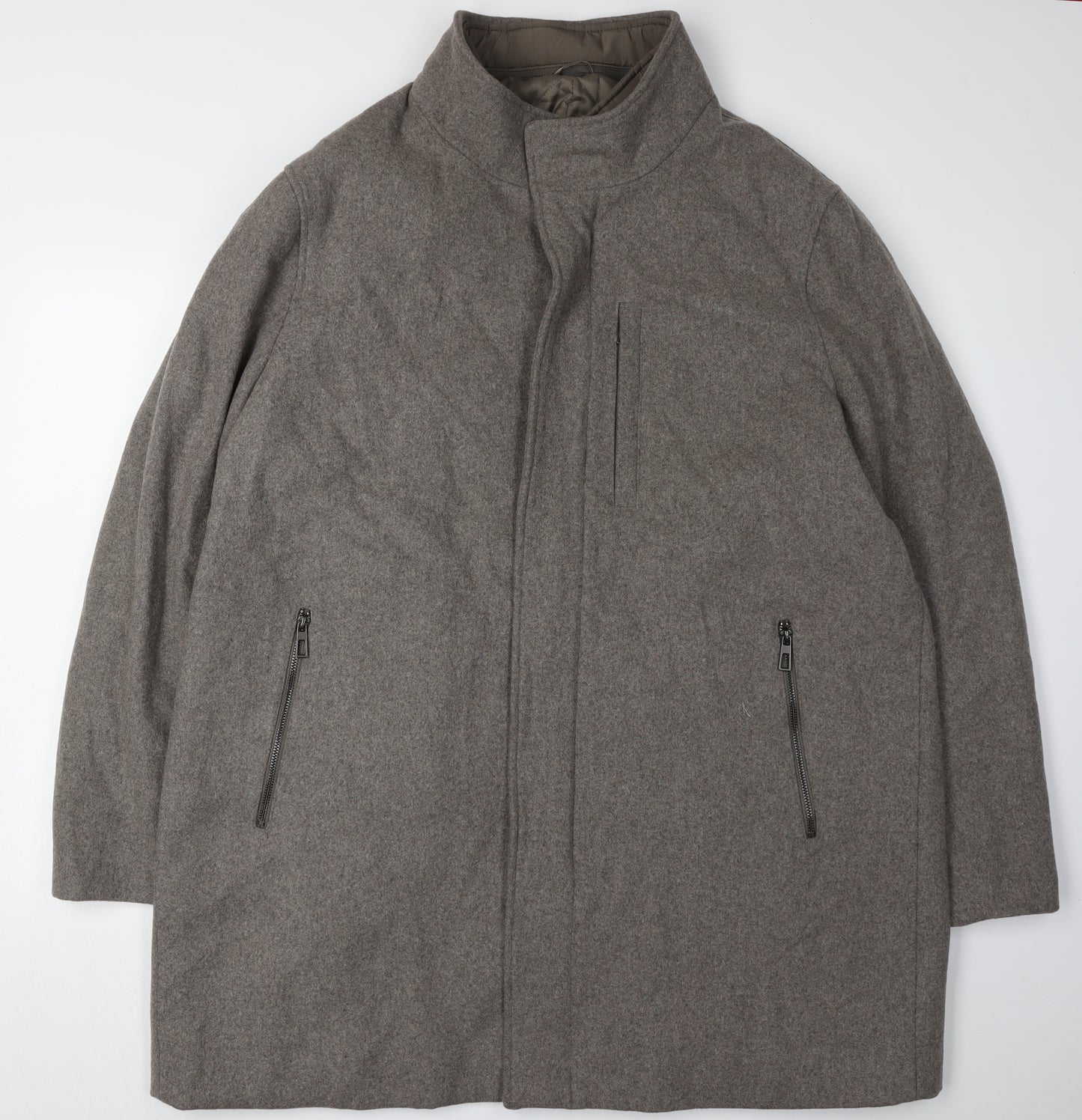 Marks and Spencer Men's Grey 3XL Overcoat - New With Tags