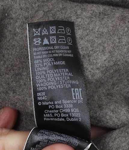 Marks and Spencer Men's Grey 3XL Overcoat - New With Tags